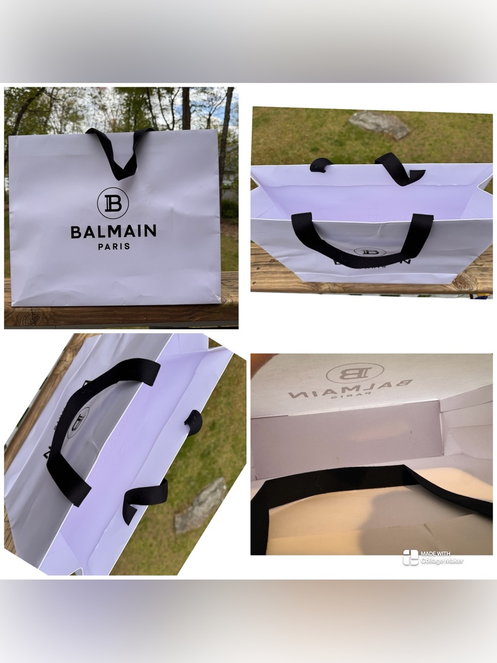 Balmain Paris Paper large Shopping bag